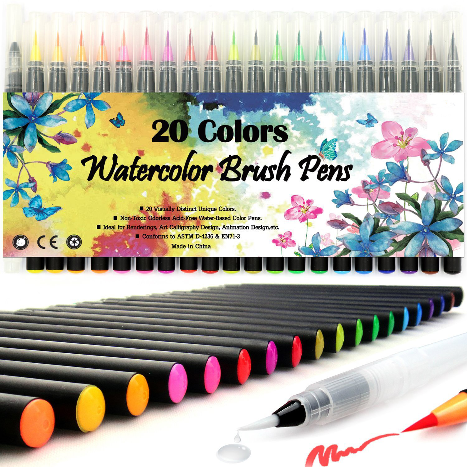 20colors brush pen