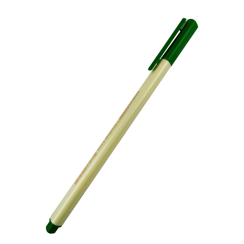 White barrel triangular fineliner pen