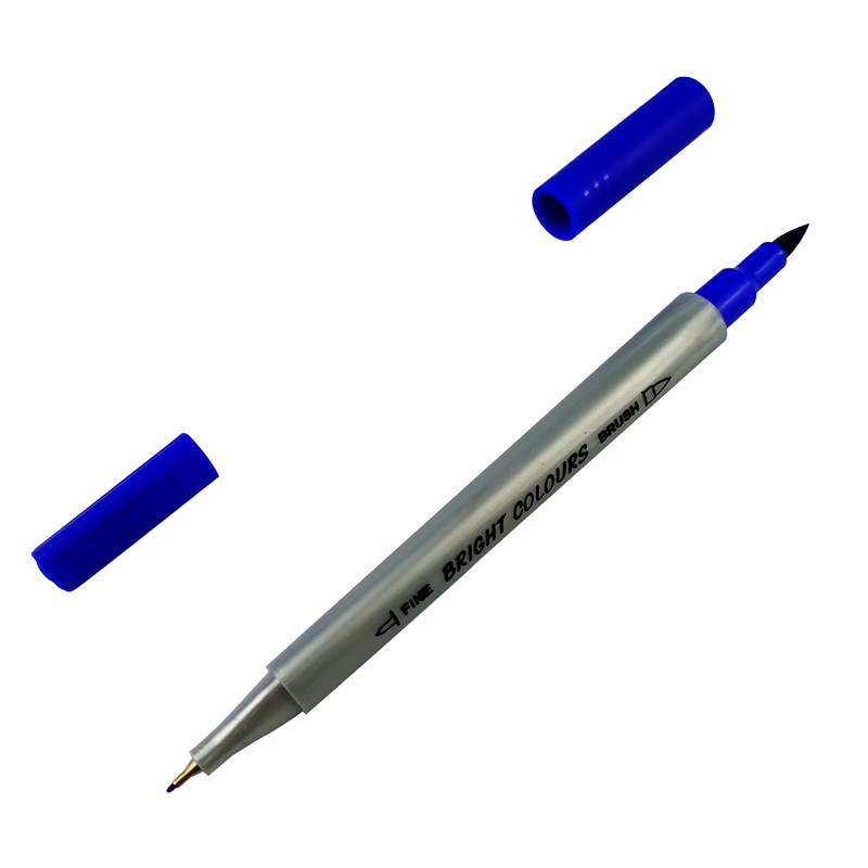 triangular dual tips fineliner brush pen