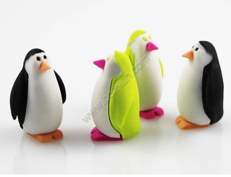 3D penguin eraser