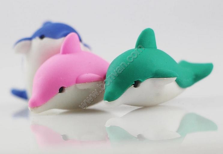 3D dophin design eraser