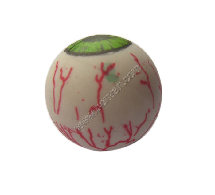 eye printed ball eraser