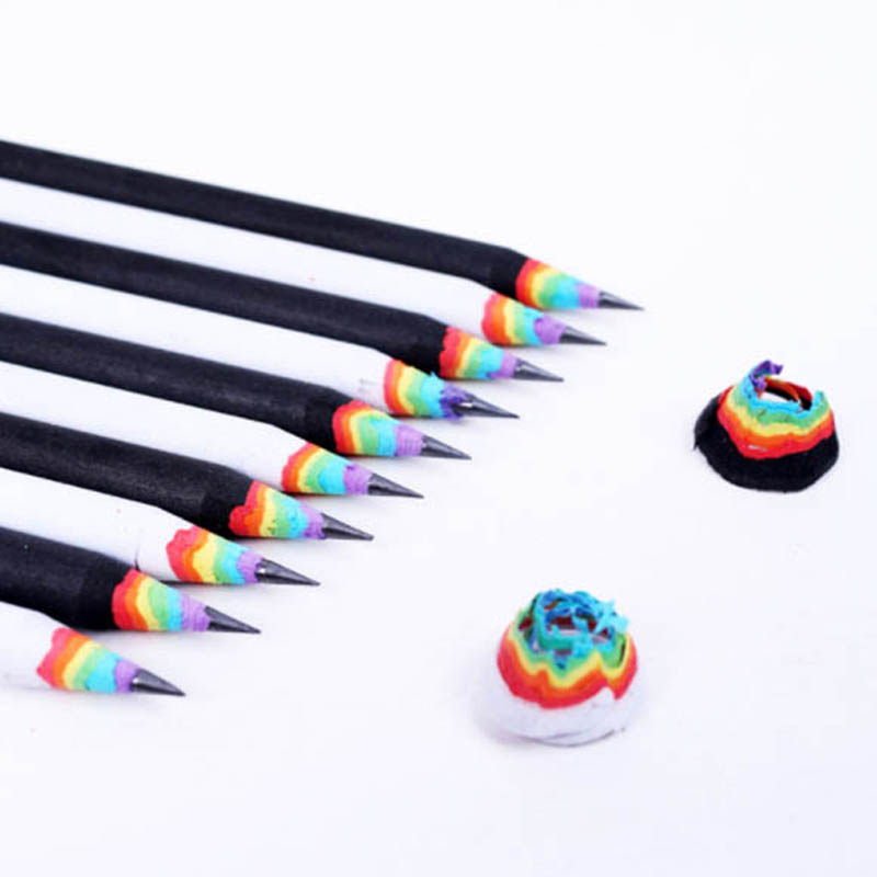 rainbow paper pencil