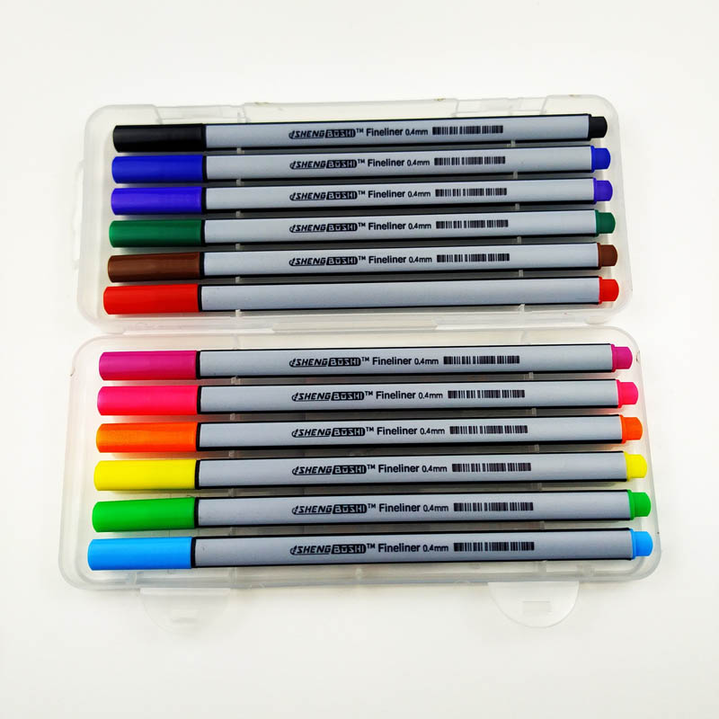 12pcs Triangular fineliner pen set