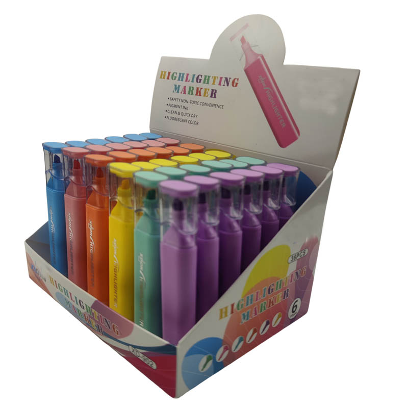 36 pcs pastel color highlighter marker set