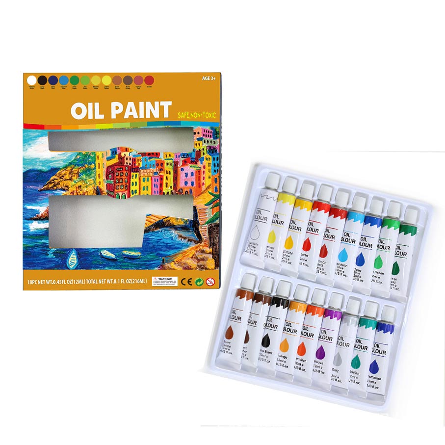 24 colors oil paint set
