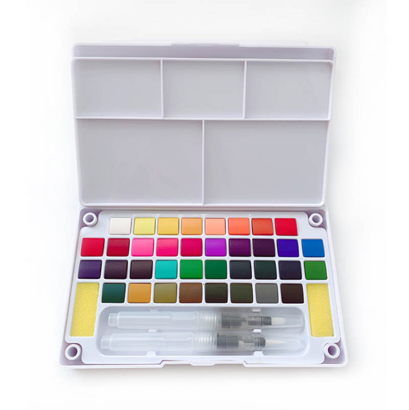 plastic box Watercolor paint set