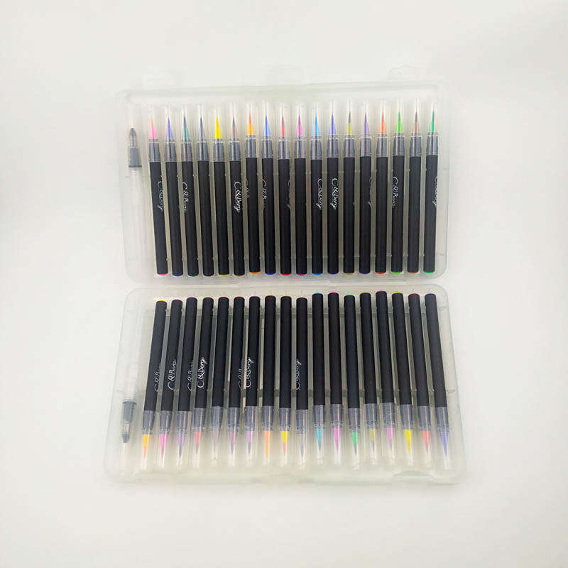 36 colors watercolor brush marker