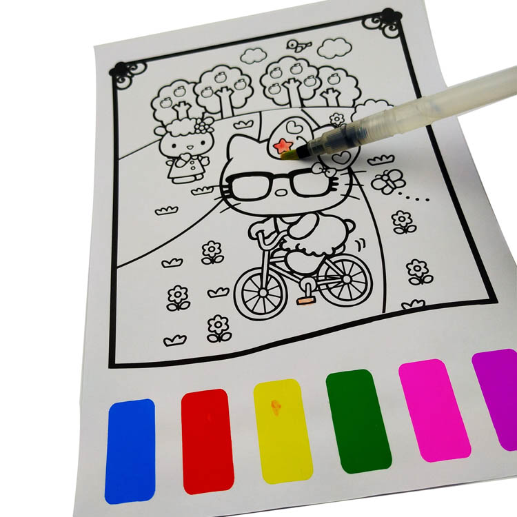 Water coloring paper book