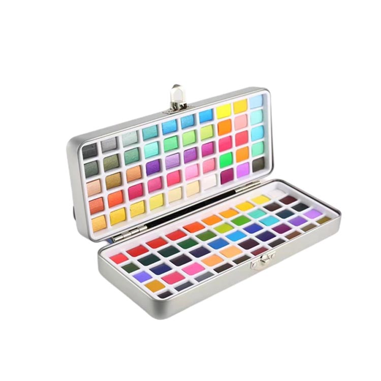 100 colors solid watercolor paint
