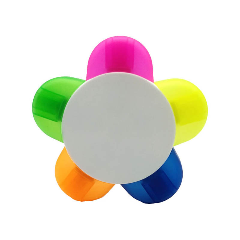 flower five colors highlighter marker