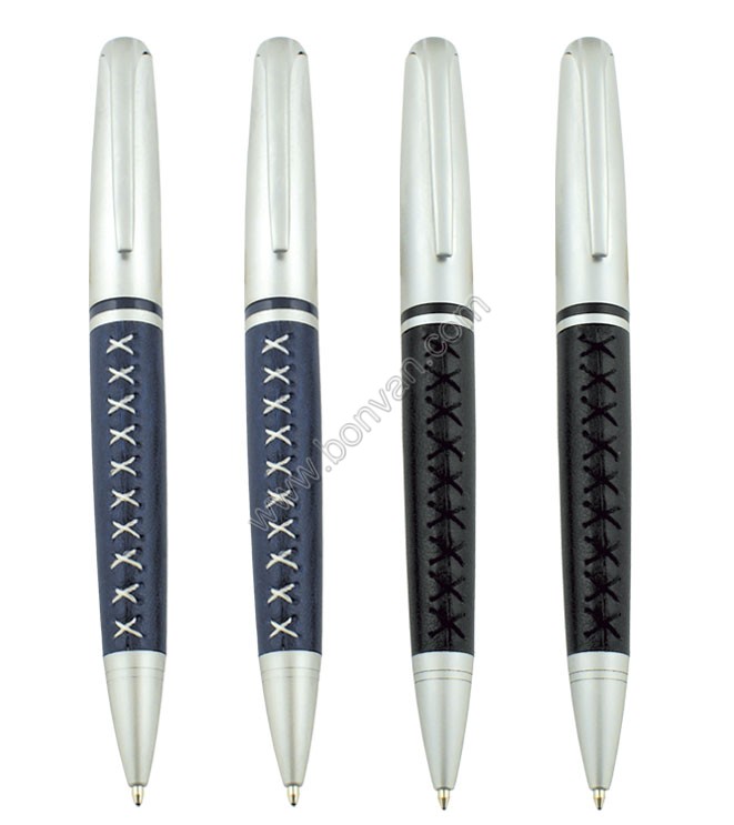 leather grip metal pen