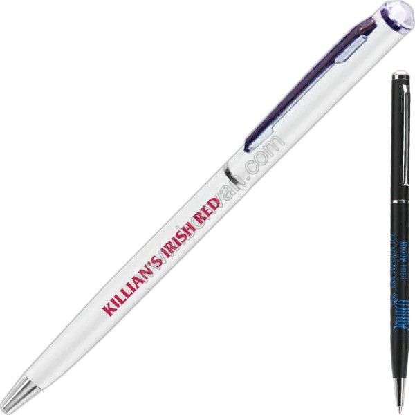 metal pen with crystal top
