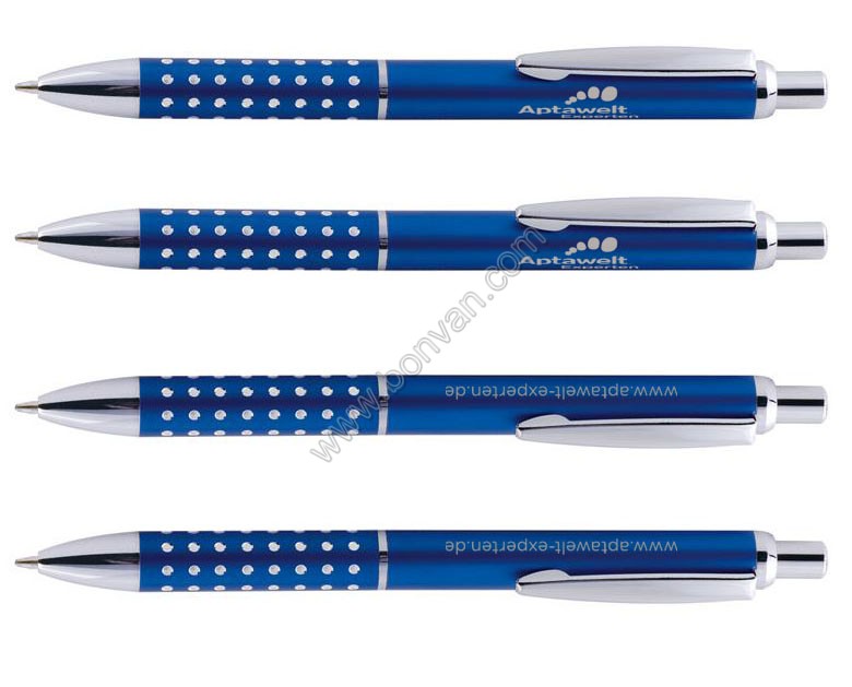 dots engraved aluminum pen