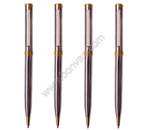 chromed metal gift pen