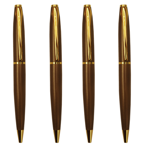 golden metal pen