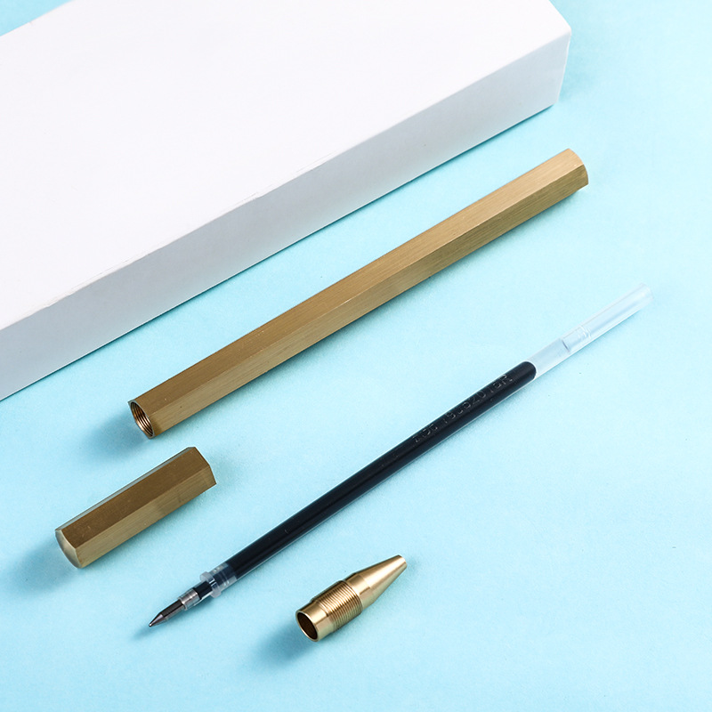hexagonal brass copper pen