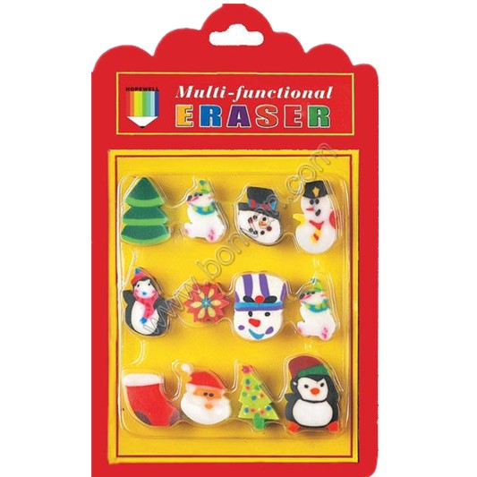 holiday eraser set