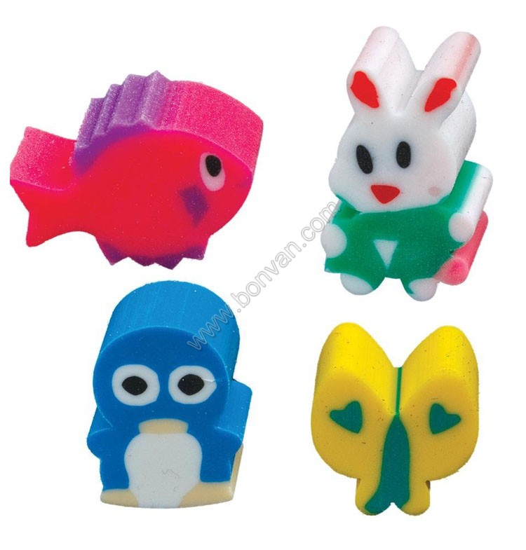 cute animal eraser