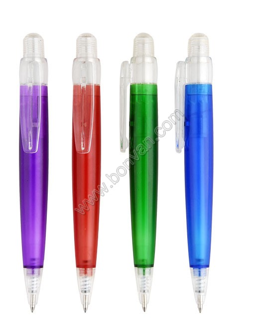 clear plastic pen