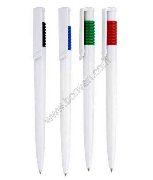 White advertising logo pen