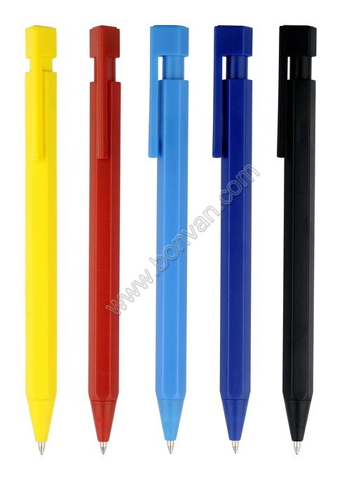 hexangular barrel plastic pen