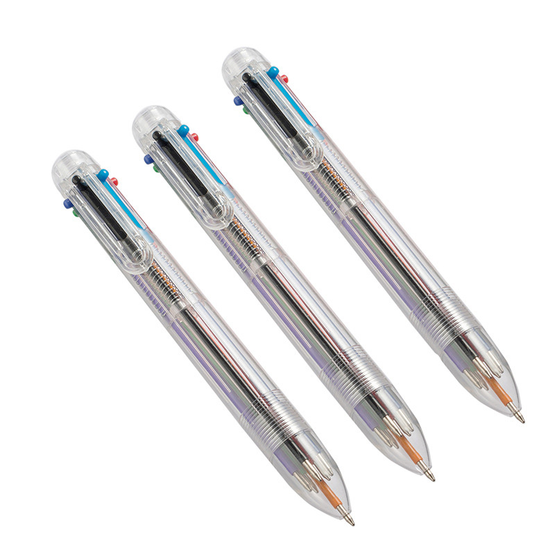 multicolor ink plastic school pen