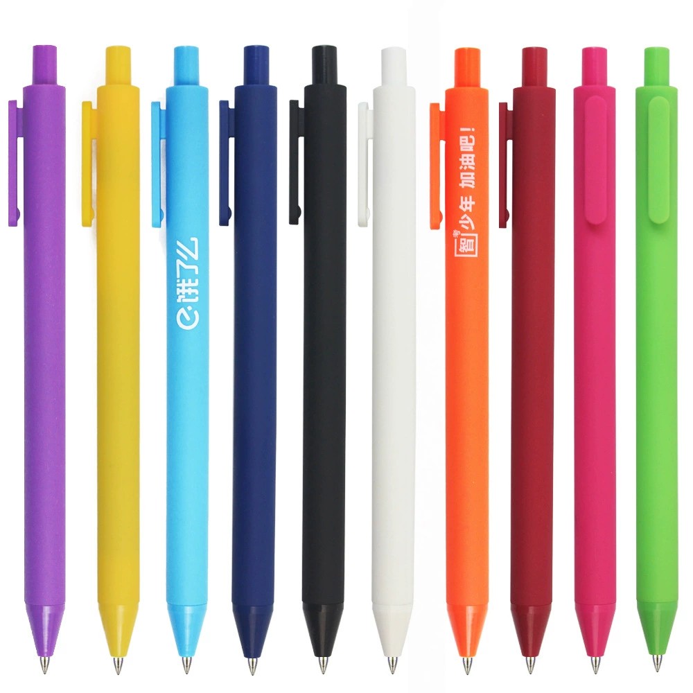 Popular cheap rubber click gift pen