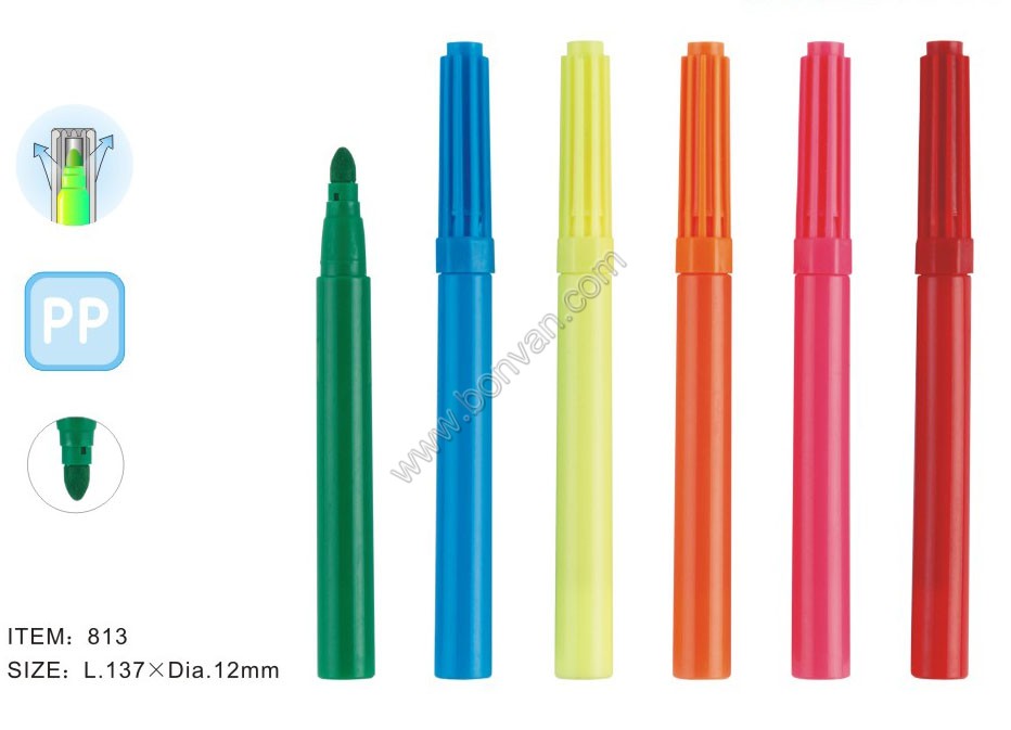 molded tip water color pen