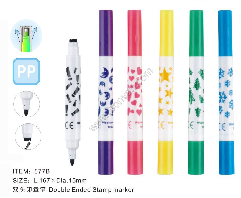 double tip stamp marker pen-Wenzhou Bonvan Stationery & Gifts Co., LTD.