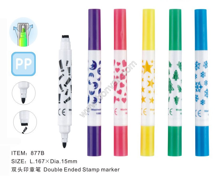 double tip stamp marker pen-Wenzhou Bonvan Stationery & Gifts Co