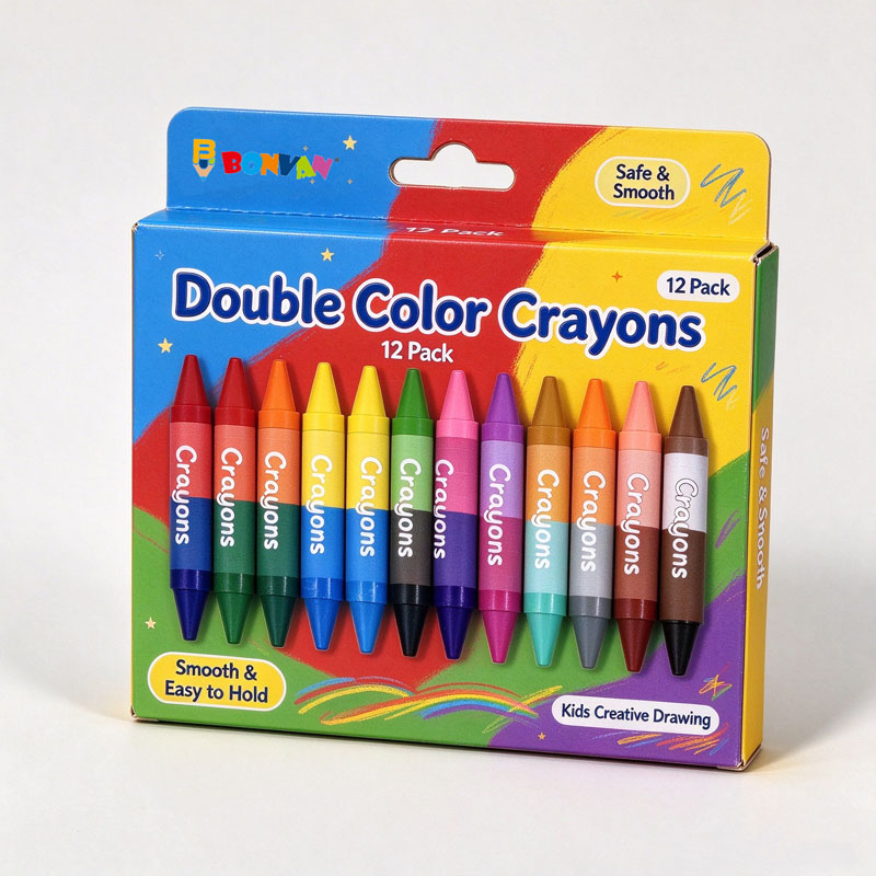 Double colors drawing crayon set