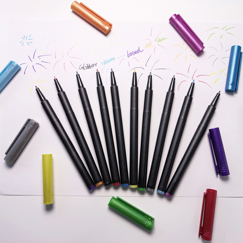 Fine Plastic tip Glitter Marker pen