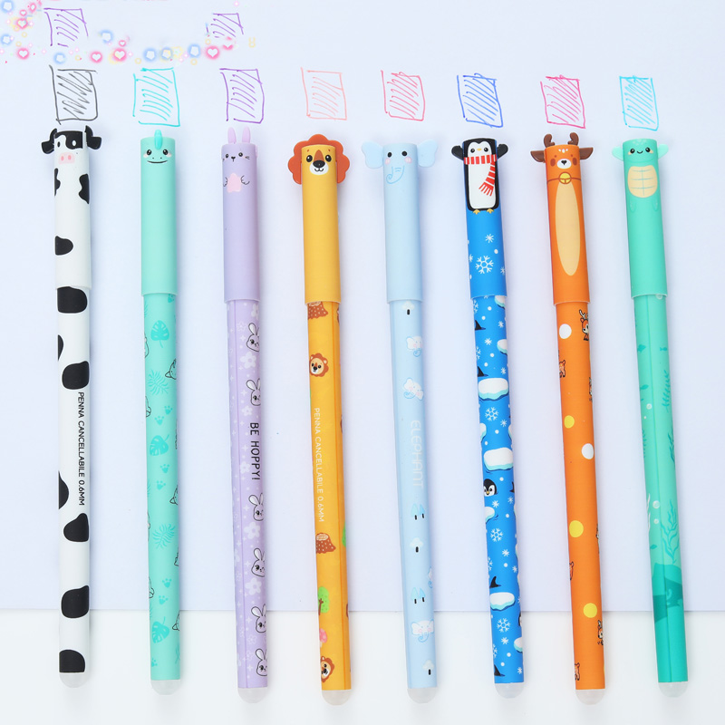 8 Colors Erasable Plastic Gel Ink Pen