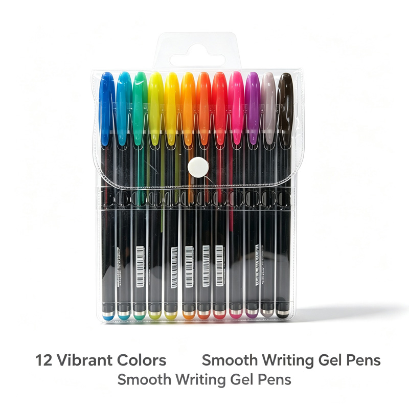 12 Colors Glittler Ink Gel Pen Set